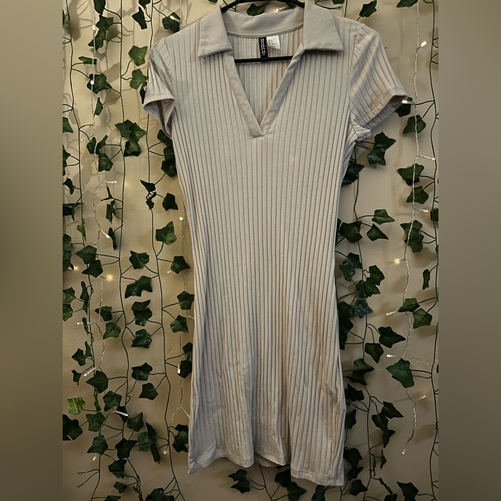 DIVIDED ribbed mini dress